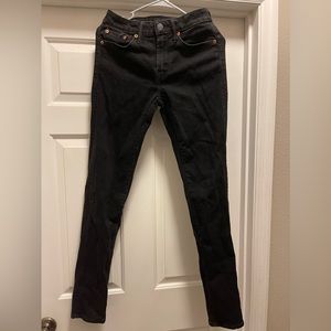 America Eagle Black Skinny Jeans 28x34